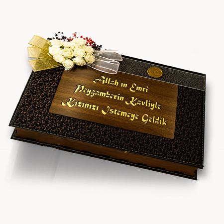 Deri Ahşap Kutu Kız İsteme Çikolatası ELLA0004023